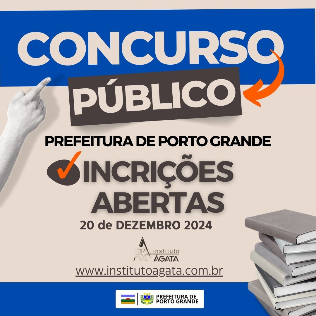 INSCRIÇÕES ABERTAS PARA CONCURSO PÚBLICO.